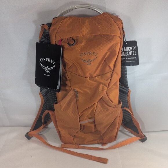 Osprey 3L Katari 3 NEW Grey Orange Sunset Hydration Pack 2.5L Bladder Backpack - Picture 1 of 16